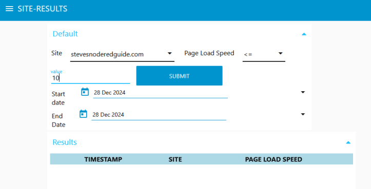 site-speed-table